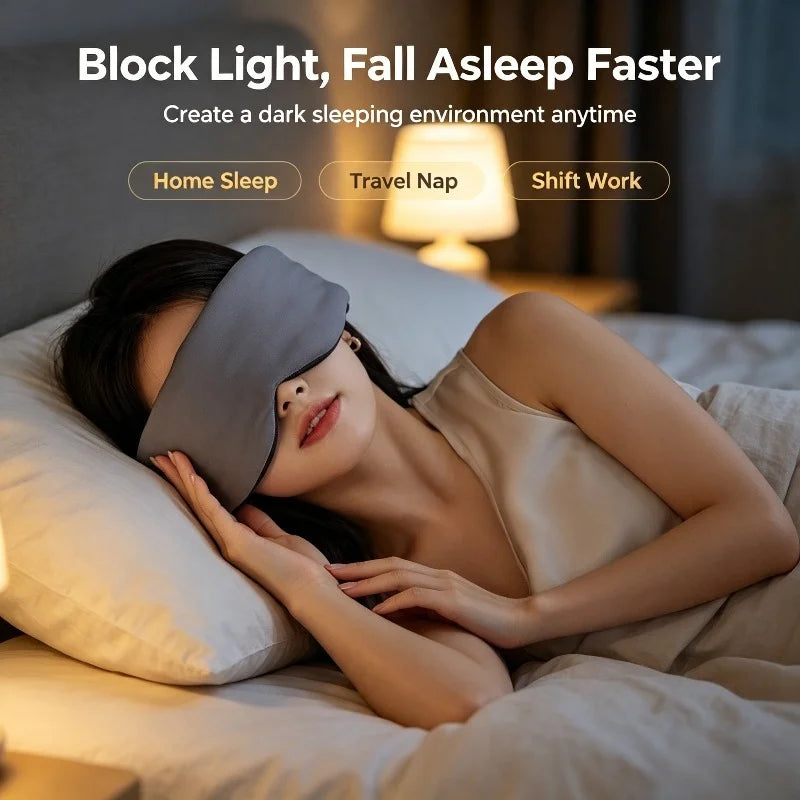 1pcs Sleeping Mask Breathable and Pressure-reducing Soft Portable Travel Mask Lunch Break Eye Cover