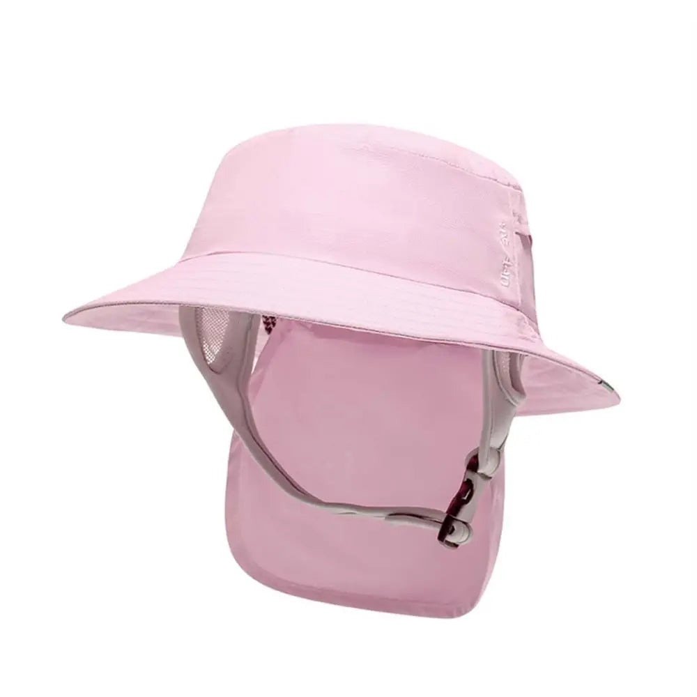 With Chin Strap Surfing Backet Hat Breathable Wide-brimmed Ladies Sun Hat Quick-drying UPF50+ Fisherman Cap Water Sport