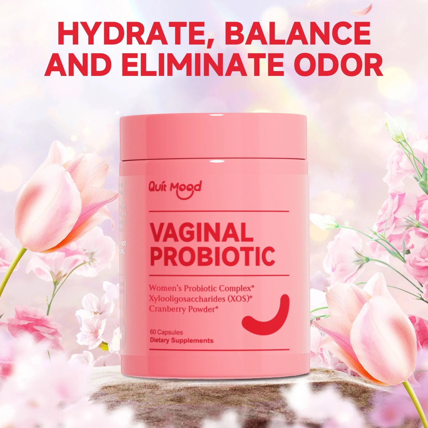 Quit Mood Probiotics for Women PH Balance with Probiotics and Lactobacillus Probiotic Blend - Women's Health Supplement