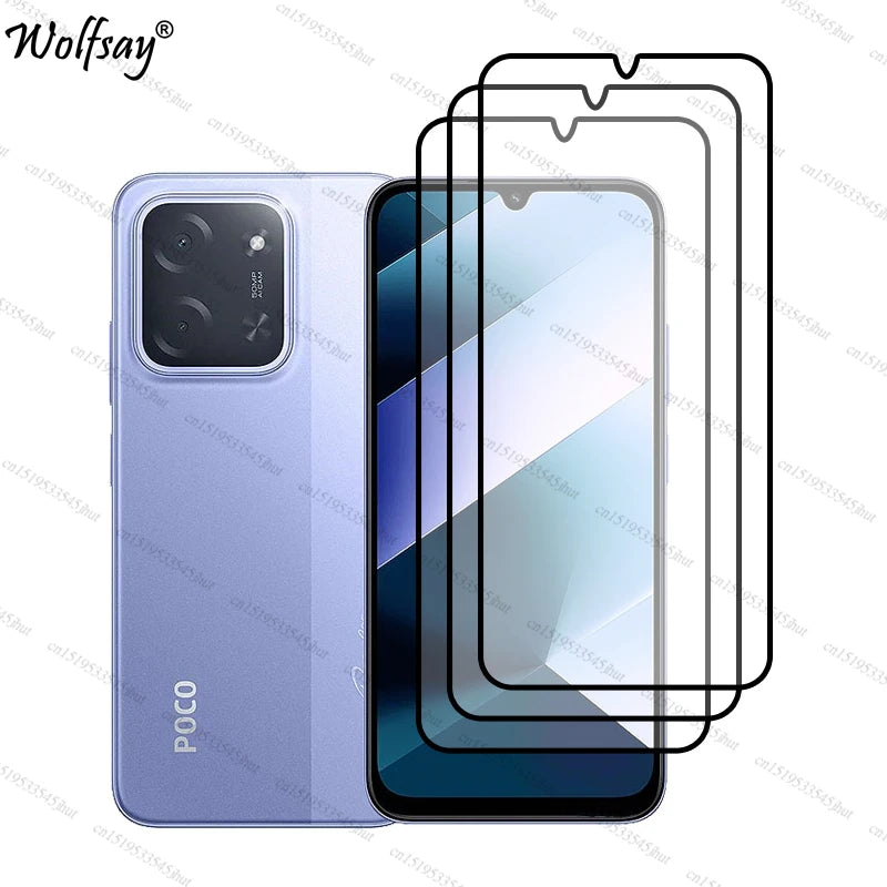 Full Cover Tempered Glass For Xiaomi Poco C85 Screen Protector For Poco C85 Camera Lens Protector Phone Glass For Poco C85 Glass
