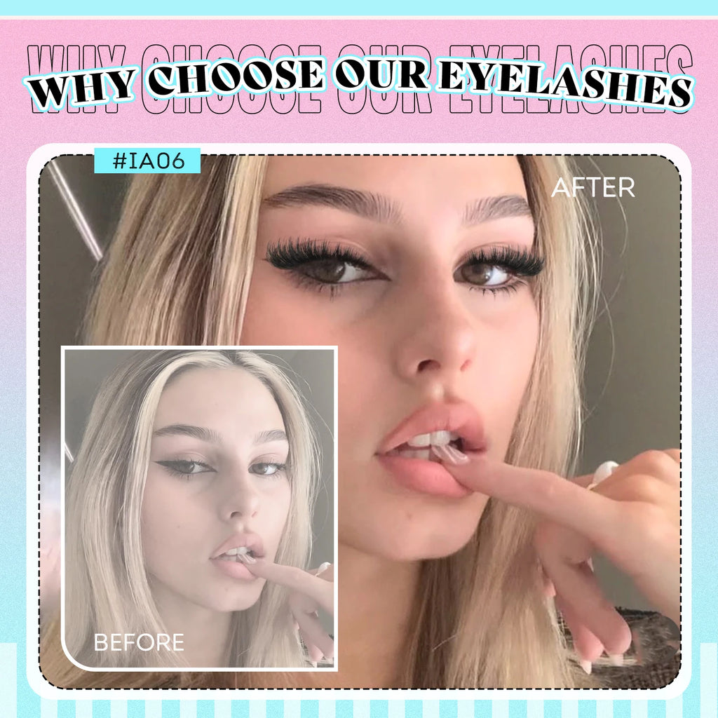 GROINNEYA Manga Lashes Cluster Lashes Natural Eyelash Extension Cluster Natural Volume Individual Lashes Mixed Tray Lashes