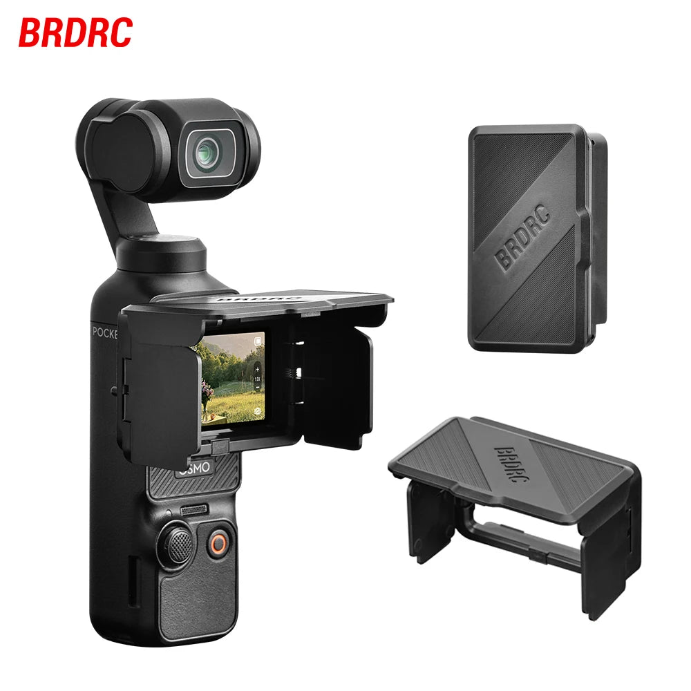 BRDRC Sunshade for DJI Osmo Pocket 4P/4/3 Light Weight Screen Hood Cover Foldable Anti-Glare Sun Hood Outdoor Shooting Accessor