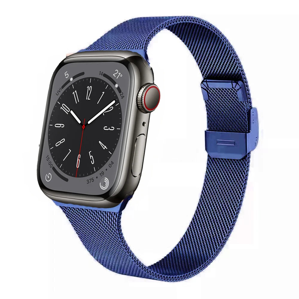 Milanese Strap for Apple Watch 44mm 40mm 45mm 41mm 46mm 42mm 38 49mm Metal Bracelet iWatch Series 11 10 Ultra 9 8 7 6 5 SE3 band