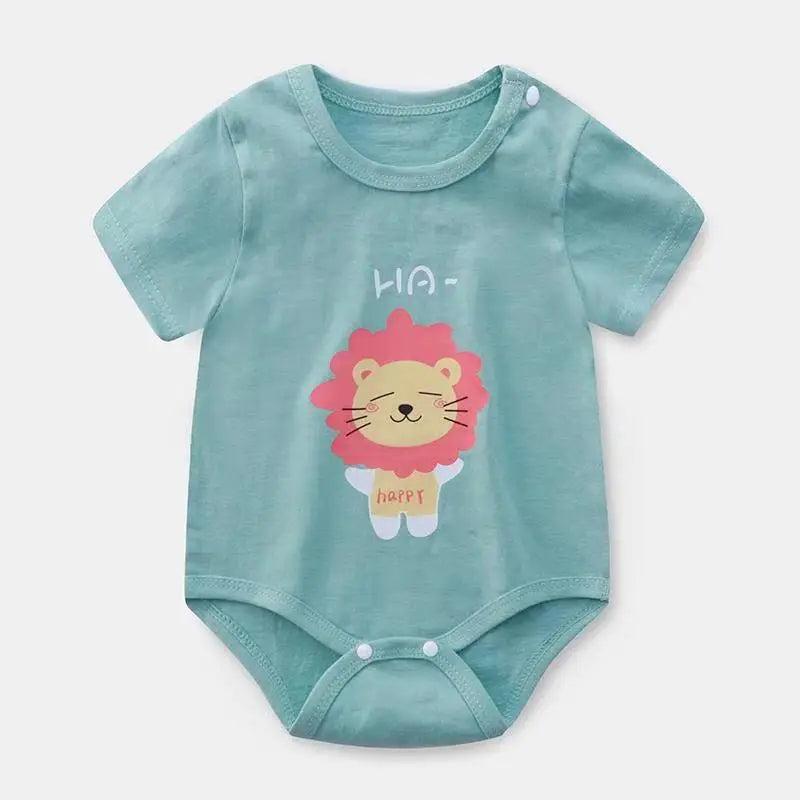 Newborn Baby Rompers Cotton Infant Body Short Sleeve baby Jumpsuit Cartoon Baby Boy Girl clothes 0-24M Crawling Baby