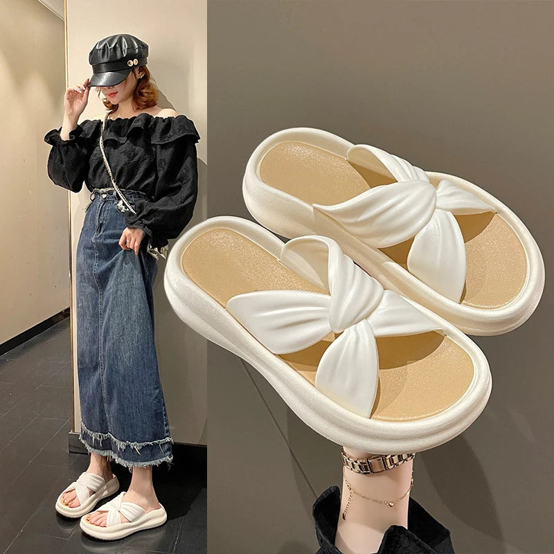 Fashion New Style Popular Women's Summer Soft Bottom Shoes Super Fairy Sandals Flower Flat Slippers For Women Wear Outdoor