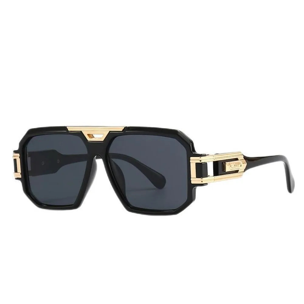 Party Square Full Frame Sunglasses Large Frame Oversized Anti-UV Glasses Street Style PC Retro HD Sunglasses Men