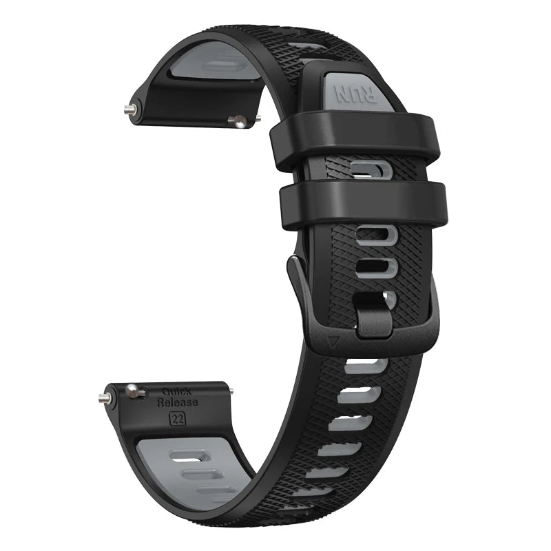 22mm Official Strap For Garmin Forerunner 265 745 255 Music Watchband Bracelet Vivoactive 4 Venu 2 3 Silicone Bands Replacement