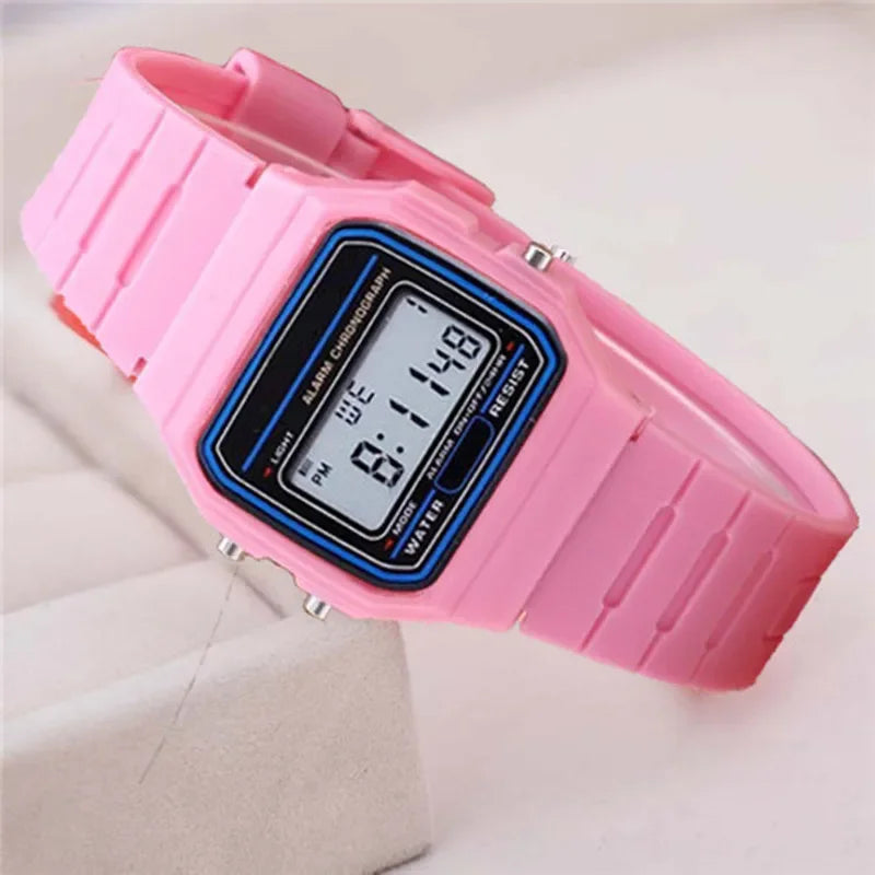 Sport LED Digital Watch for Men, Simple Small Square Dial Electronic Wrist Watch with Silicone Strap, Fashion Casual Men's Watch