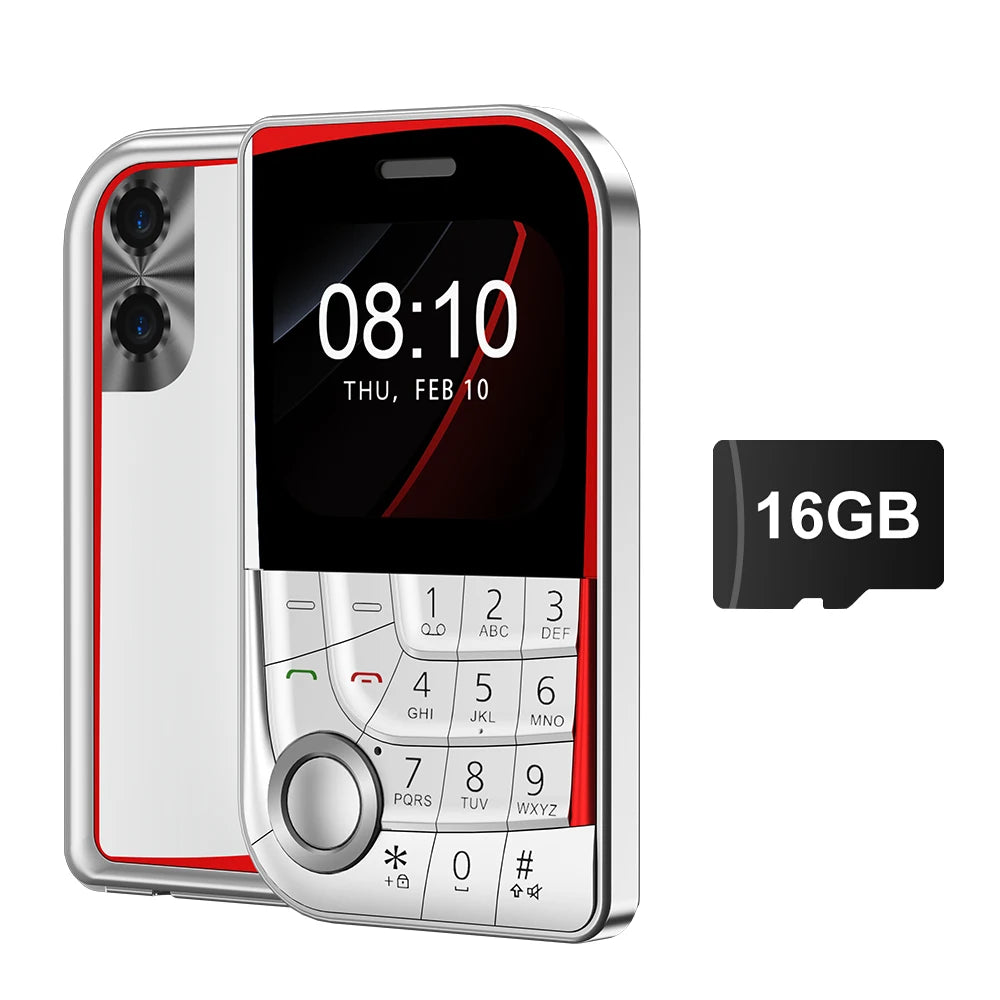 SERVO V10 2 SIM Card Small Mobile Phone Speed Dial Blacklist Flashlight Magic Voice 2.01" Display 2G GSM Button Cellphone Type-C