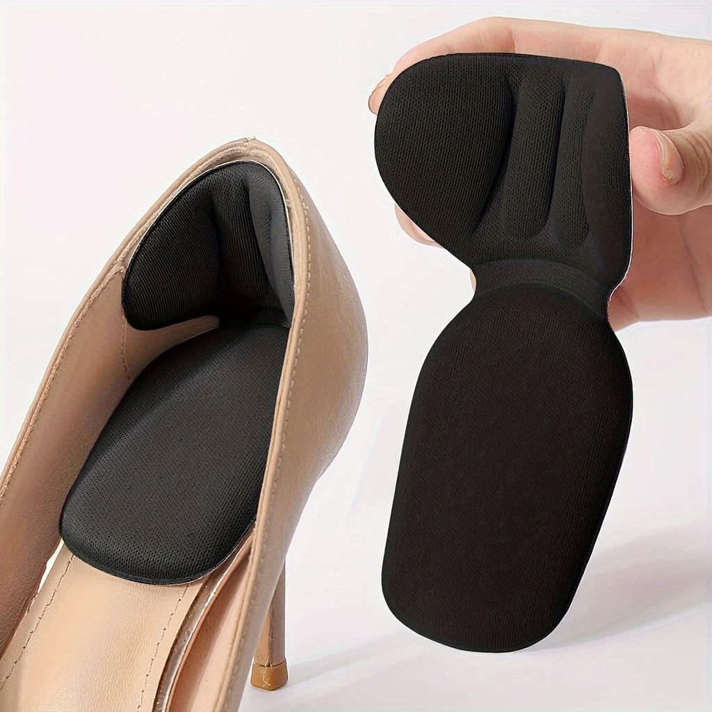 Double-Layer Thick T-Shaped Foam Heel Pad And Heel Cup - Soft, Breathable, Non-Slip, Durable, Comfortable To Wear In High Heels