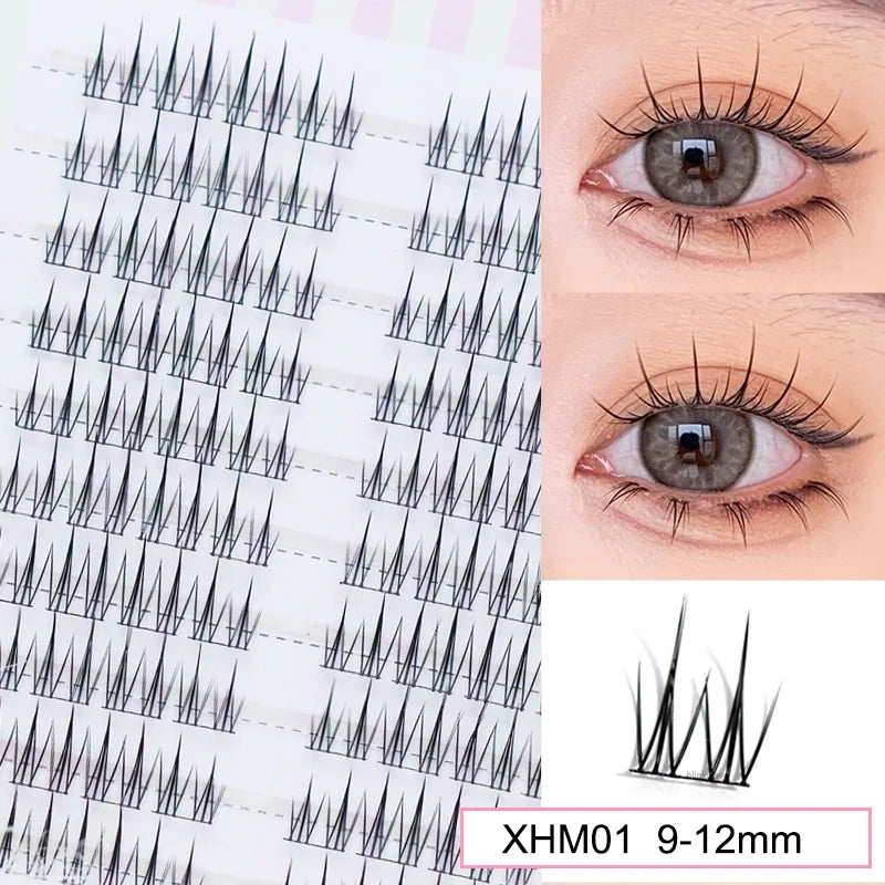 Sunflower Lashes Brown Manga False Eyelashes Natural Soft  Large Capacity Anime Eyelashes Douyin Wanghong Makeup Anime Eyelashes
