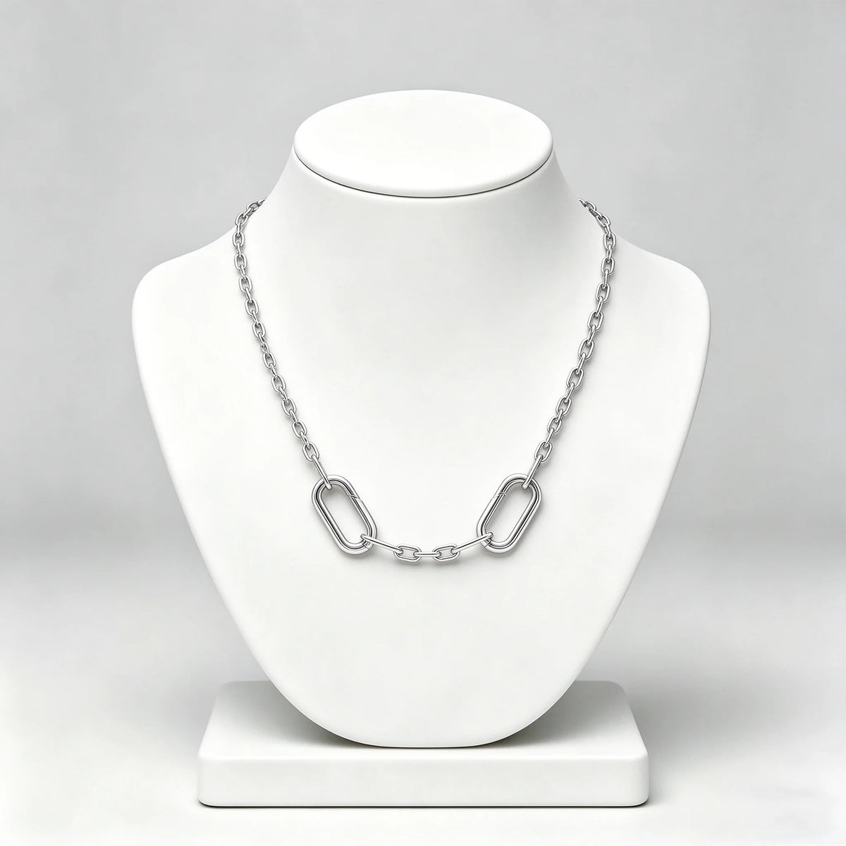 2026 New 925 Pure Silver Chain Y-shaped Necklace Two tone Splicing Necklace for Women's Fashion DIY Jewelry Gifts
