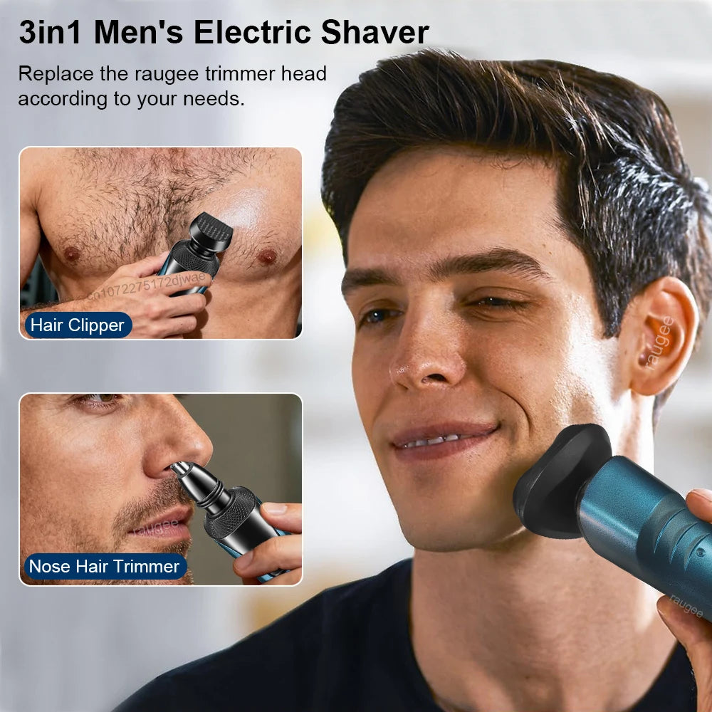 Electrical Rotary Shaver for Men Rechargeable Man Beard Shaving Razors Waterproof Automatic Floating Electric Shaver for Male