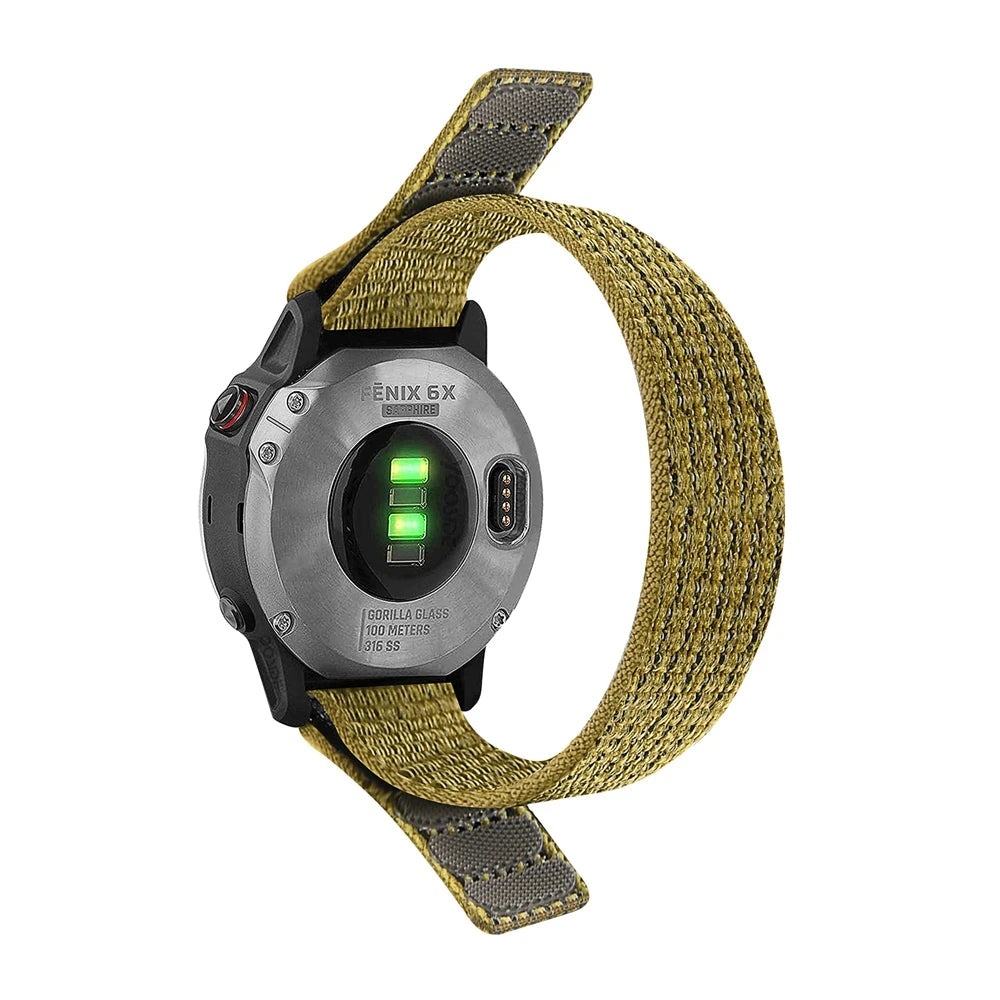22mm 26mm QuickFit Nylon Loop Strap For Garmin Tactix 7 AMOLED Delta Bravo Band For Garmin Fenix 7X 6 PRO 5 3 Braided Watchbands