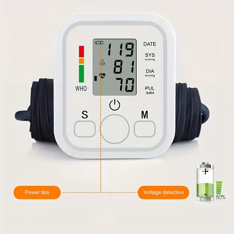 Automatic Digital ARM Blood Pressure Monitor Sphygmomanometer Tonometer Tensiometer Heart Rate Pulse Meter BP Monitor Healthy