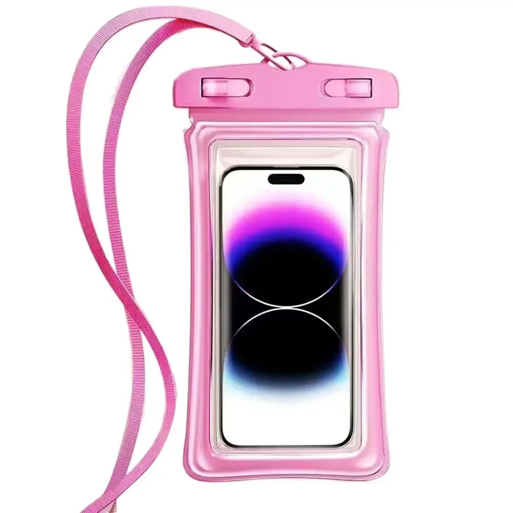 Transparent Waterproof Phone Case Touch Screen Under 7.0 Inches Mobile Phone Cover with Lanyard Phone Sealed Bag Swimming&Diving