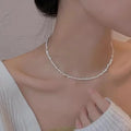 4-5mm Baroque Freshwater Pearl Necklaces with 5cm Extend Chain 925 Sterling Silver 38 45 50cm Necklaces Jewelry Gift 2026 New