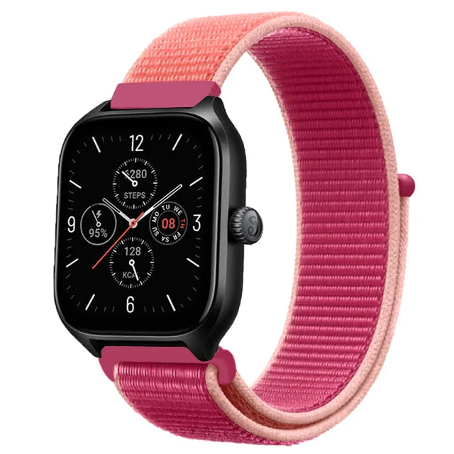 20mm 22mm Nylon Loop Strap for Amazfit GTR 47mm/GTR4 3 Pro/GTS 4 mini/3 Bracelet for Amazfit Balance 3 2/bip 5 6 Max/Stratos 2 3