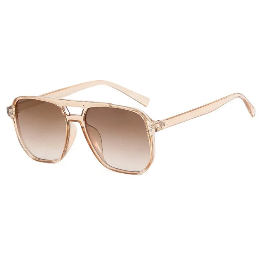 2026 New Trendy Women Sunglasses UV400 Sunshades Anti-Ultraviolet Unisex Eyeglasses Elegant Double Beam Pilot Lense8618