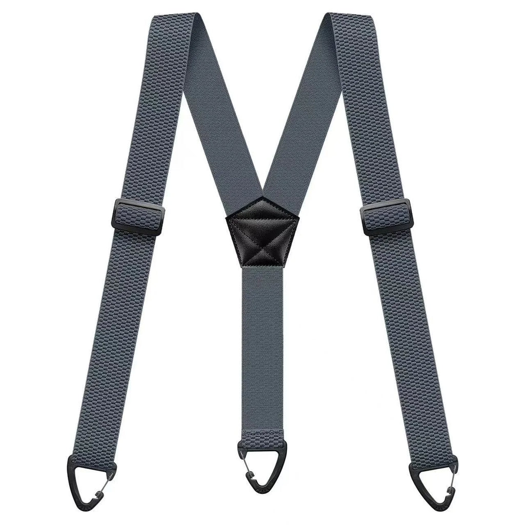 Stylish and Minimalist Adult Tactical Men’s Suspenders 4-Clip Stretch Suspenders with Triangle Buckles Workwear-Style Suspenders