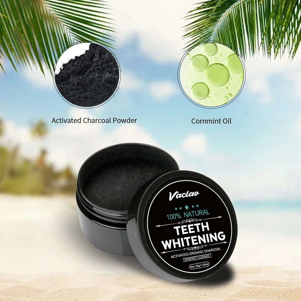 Vaclav Activate Charcoal Teeth Whitening Powder Bamboo Charcoal Teeth Cleaning Powder Natural Whitener Deep Clean Remove Stain