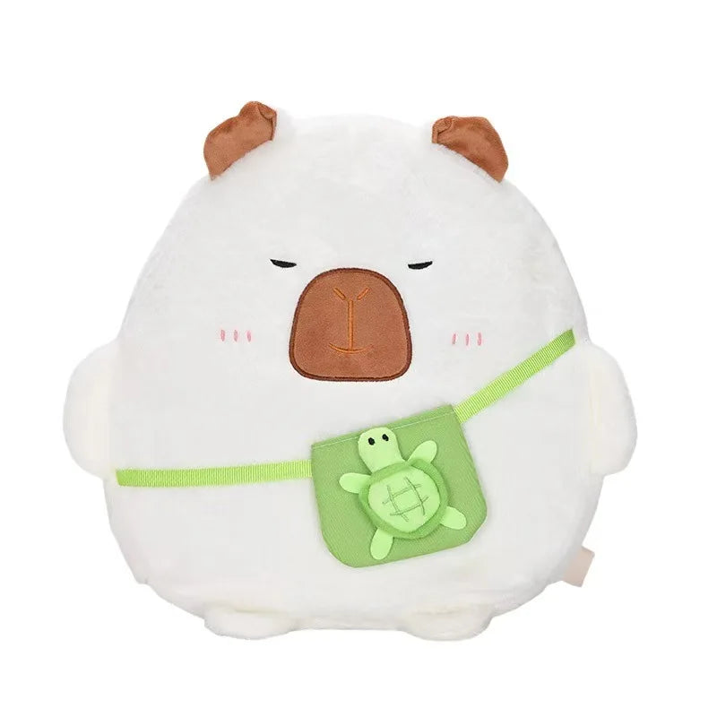 Kawaii Capybara Plush Backpack for Women Versatile Cartoon Funny Capibala Crossbody Bag aLrge Capacity Tote Bag