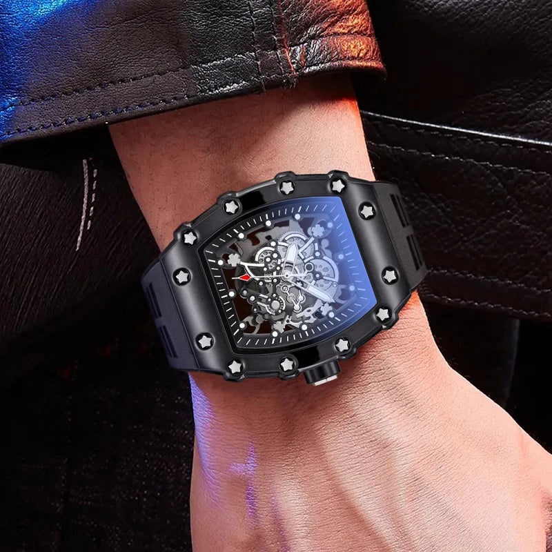 Men's Watch, Sporty and Fashionable, Waterproof Barrel-Shaped Original Men's Watch, Men's Quartz Watch, Gift
