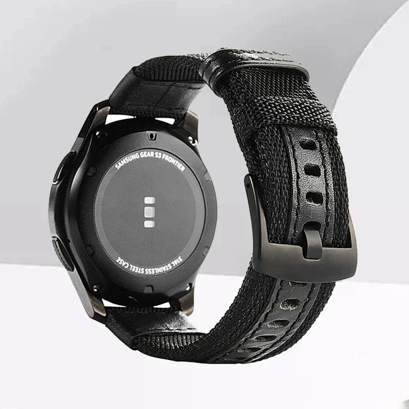 20mm 22mm Nylon  strap For Samsung Galaxy watch 3 4 46mm gear s3 Frontier Classic Woven Nylon Band for 20mm 22mm Sport Wristband