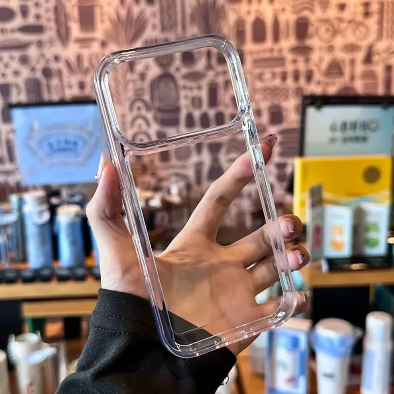 Luxury Clear Hard Acrylic Phone Case For iPhone 17 16 15 14 13 12 11 Pro Max XS XR X Plus Soft Shockproof Bumper Cover
