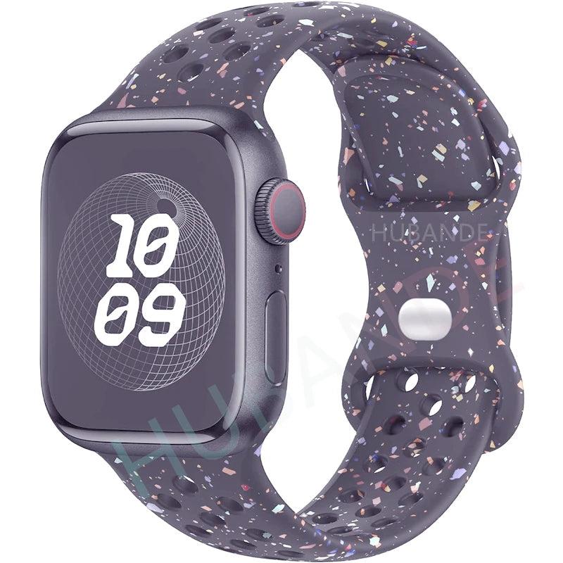 Strap For Apple Watch Band 46mm 44mm 49mm 45mm 40mm 41mm 38 42mm correa Breathable bracelet iwatch series 10 8 SE 7 6 5 9 Ultra