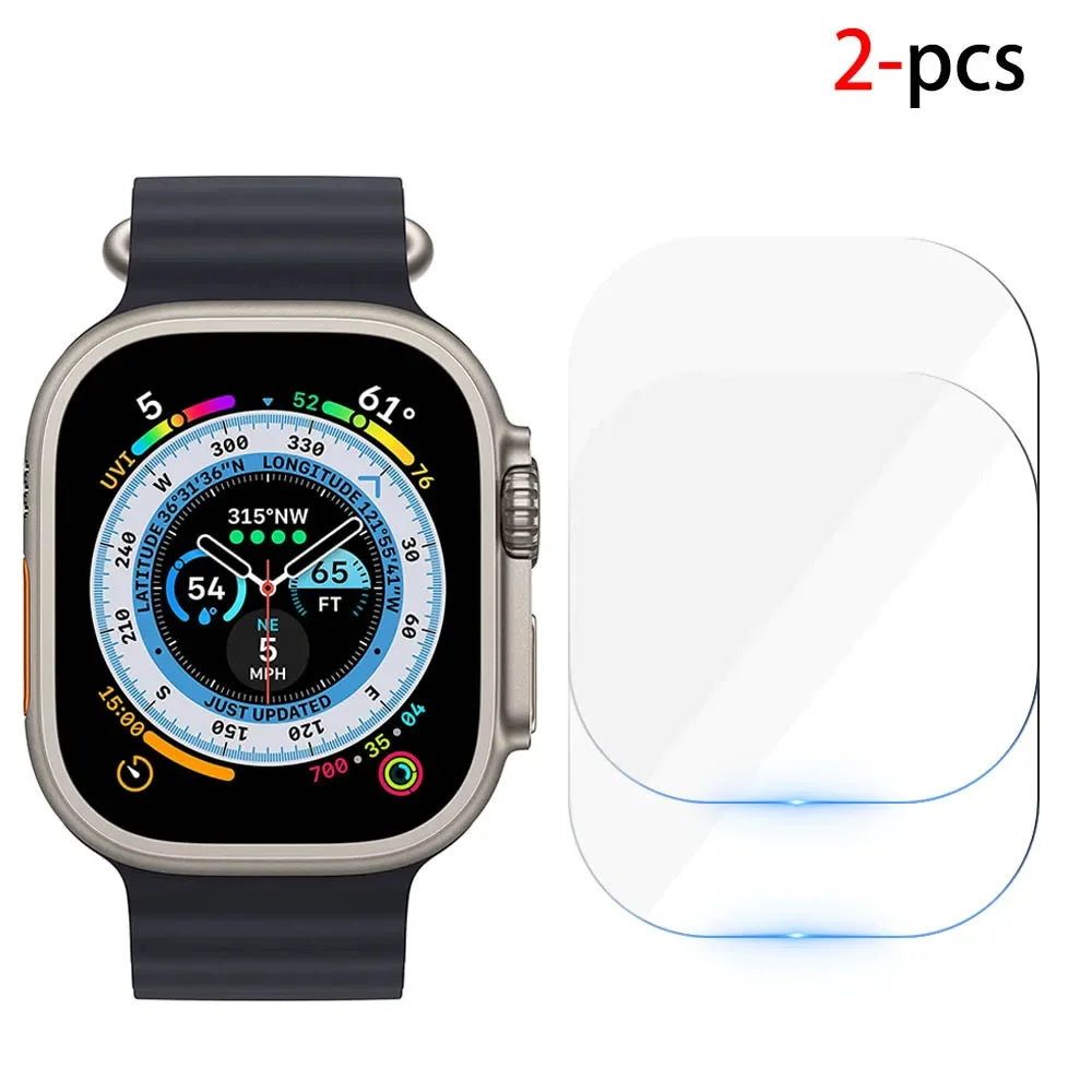 Protector Film For Apple Watch Ultra 2 49mm 9 8 7 45mm 41mm HD Screen Glass Shell Protector Film iWatch 6 5 4 SE2 44mm 42mm 40mm