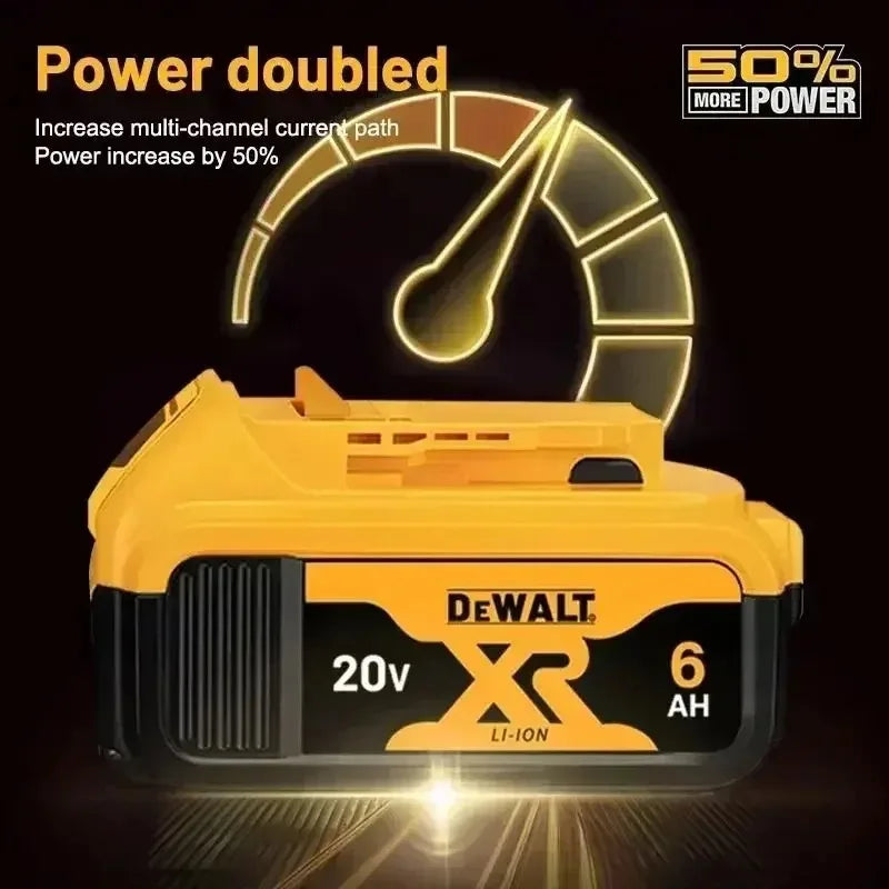 100% Original DeWalt 20V 6.0Ah Battery Power Tool Replacement for DeWalt DCB184 DCB181 DCB182 DCB200 6.0Ah 18Volt 20v Battery.