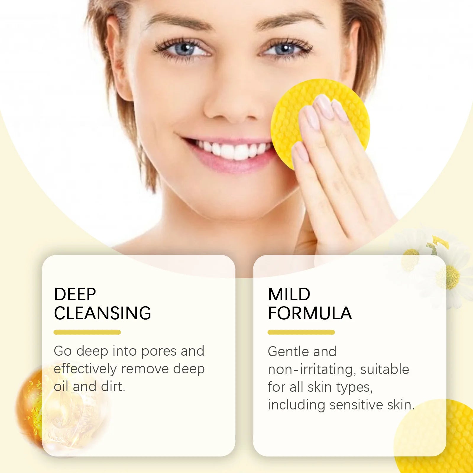 Turmeric Kojic Acid Cleansing Pads Exfoliating Remove Dead Skin Acne Fade Melanin Oil Control Nourish Glow Facial Wash Sponges