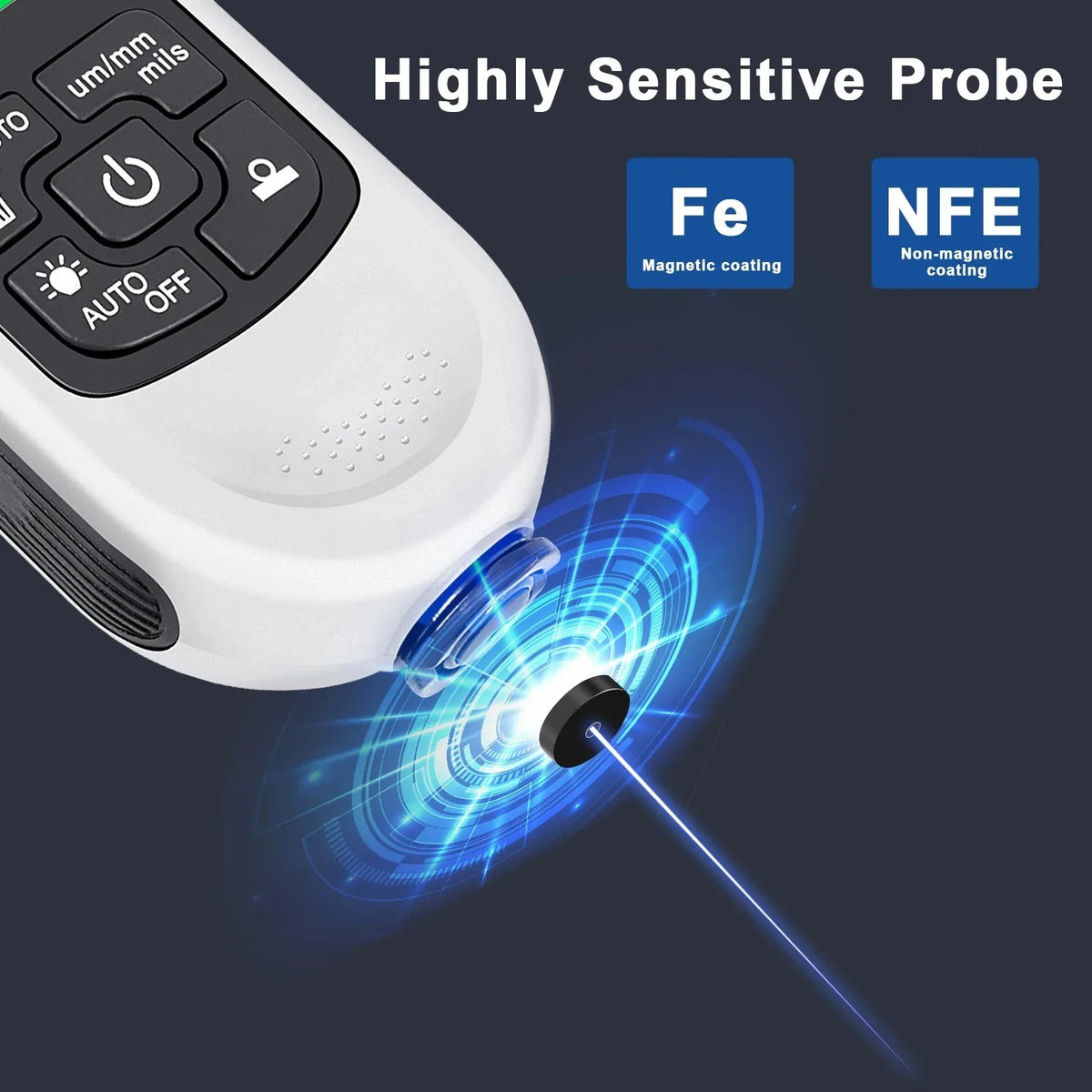 HW-300PRO Digital Coating Car Paint Film Thickness Gauge 0-2000UM Auto Measuring Tool