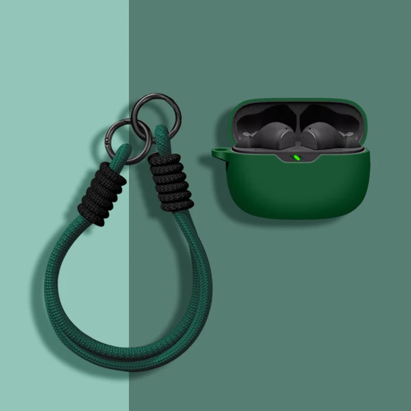 For JBL Wave 200TWS Case Solid Color Earphone Cover Fundas For Jbl Wave Beam Shell Soft Shockproof Silicone Headphone Bags