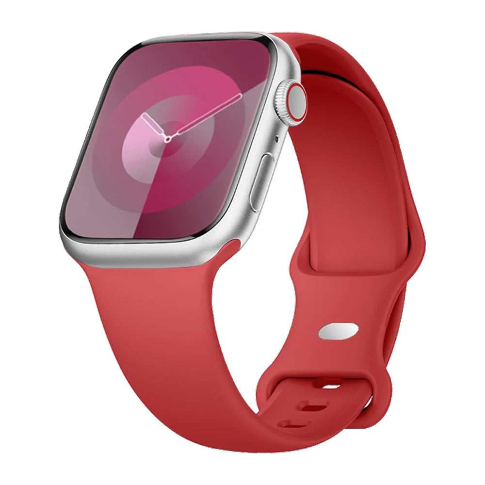 Strap for apple watch band 40mm 44mm 45mm 49mm 41mm 46mm 42mm silicone correas bracelet iwatch series 3 5 6 7 8 9 ultra 2 se 10
