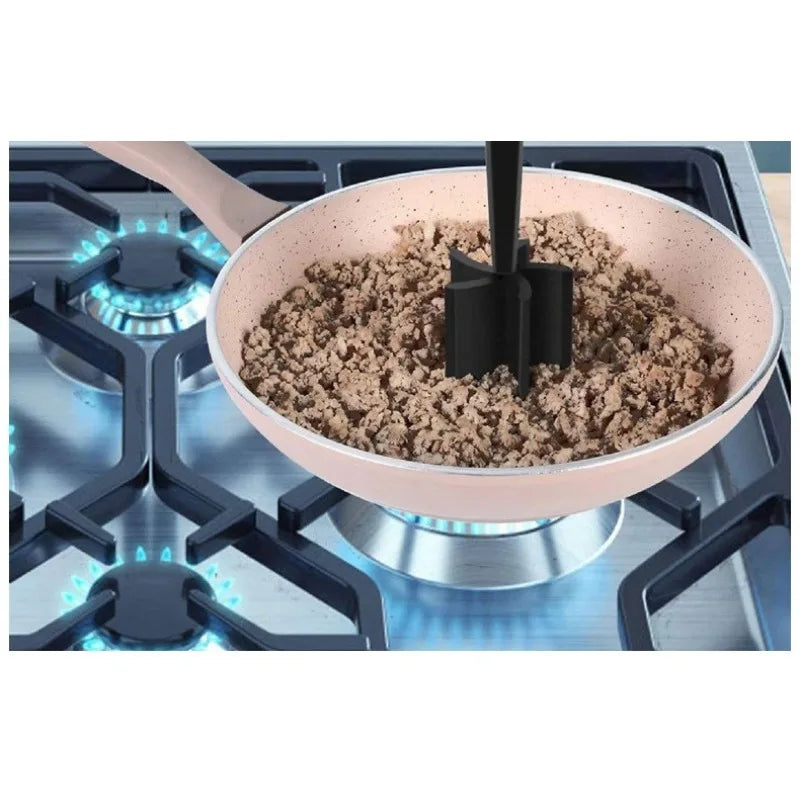 Hot Sale Kitchen Meat Chopper Ground Beef Masher Mixing, Grinding and Pounding Spatula Meat Scraper for Mincing Meat LIJIAO
