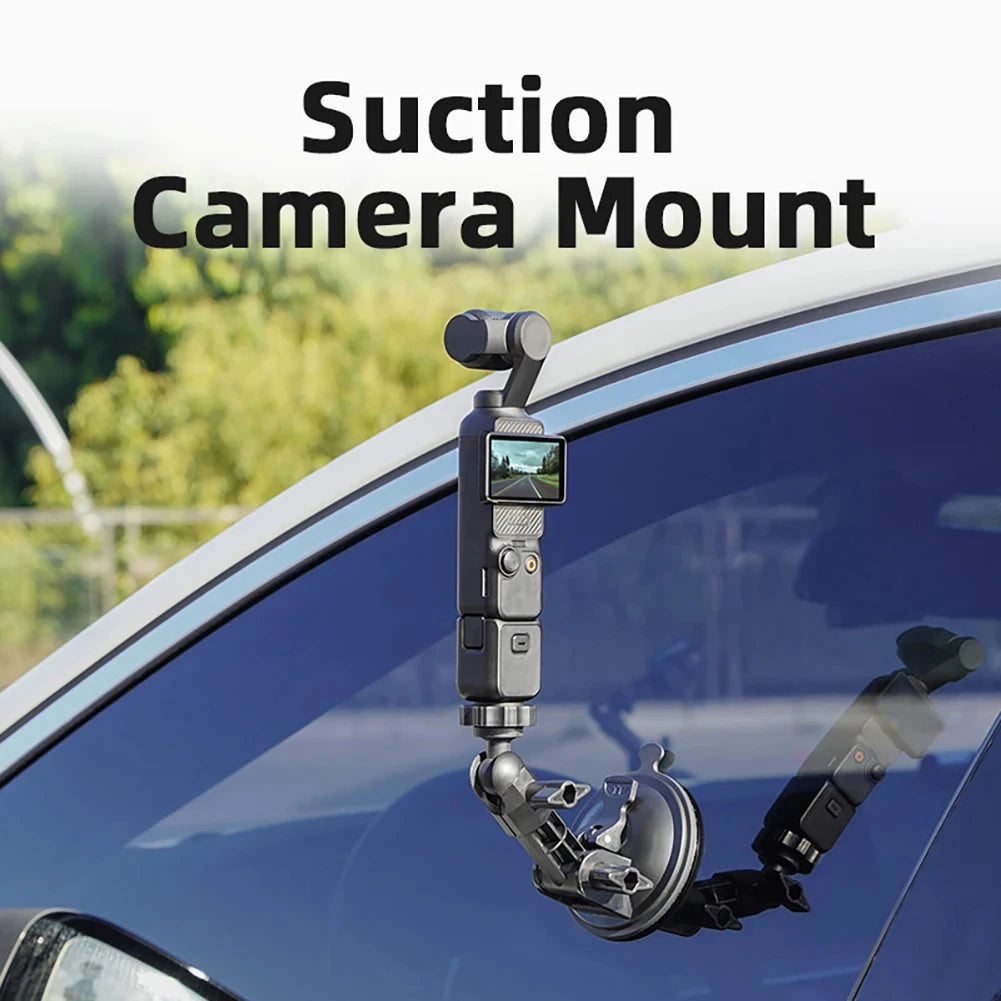 For DJI OSMO Pocket 4P/4/3 Camera Car Holder Bar Suction Cup Mount Adapter Gimbal Camera Car Mounted Holder Camera Accessories
