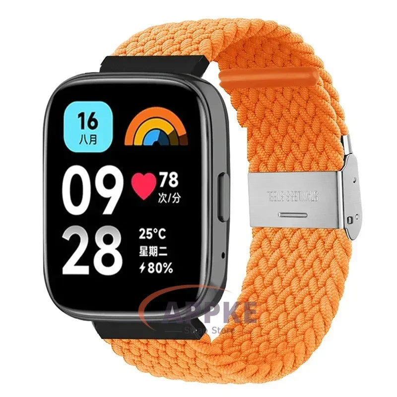 Elastic Braided Strap For Redmi Watch 5/3 Active Watchband Nylon Adjustable Quick Release Bracelet For Redmi Watch 3/5 Lite