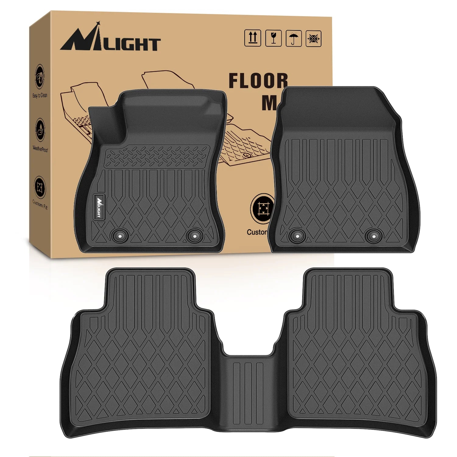 Nilight Custom Fit TPE Floor Mats All Weather Waterproof Heavy Duty Car Floor Liners for Nissan Altima 2007-2025 Rogue 2014-2025 Pathfinder 2013-2025 Murano 2019-2025 Sentra 2014-2025 Titan Titan XD Frontier Ariya Kicks Armad