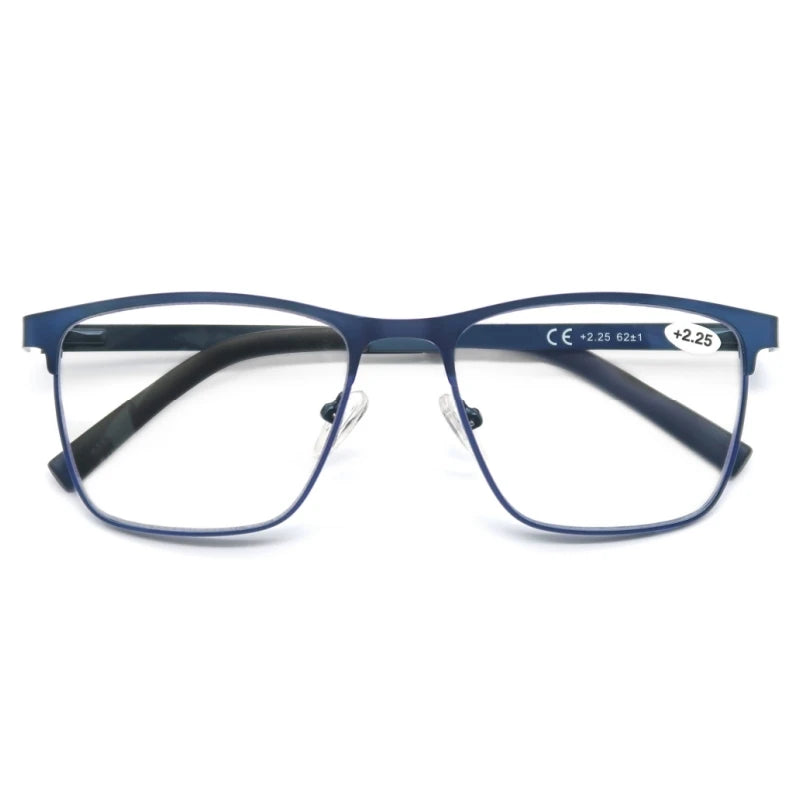 MODFANS Blue Light Reading Glasses for Men Metal Frame Computer Readers Presbyopia Magnifier Lens Eyewear Diopter +0.75 to +4.0