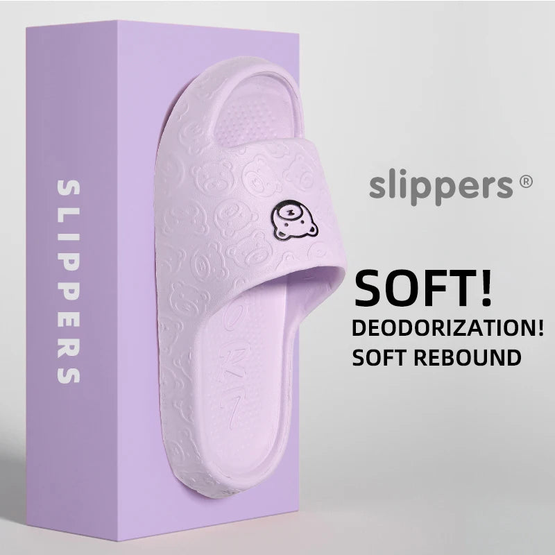 Non-Slip Slippers for Women Outer Wear 2024 New Indoor Home Sandals Female Summer Eva