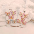 5PCS/20PCS Sweet Macarons Gradient Color Cute Butterfly Kids Hairpins Children Headwear Princess Barrette Girls Hair Accessories