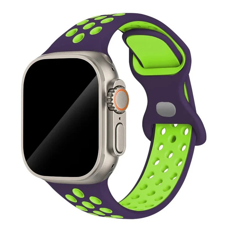 Strap For Apple Watch Band 46mm 44mm 49mm 45mm 40mm 41mm 38 42mm correa Breathable bracelet iwatch series 10 8 SE 7 6 5 9 Ultra