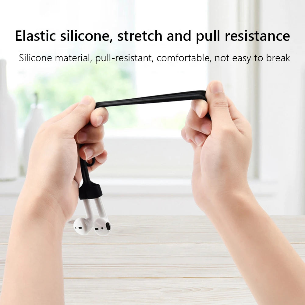 Strap Headphone Neck Strap for AirPods 1 2 3 Pro Earphone Anti Lost Silicone Rope Holder Neck Cord String Earphone Accessories