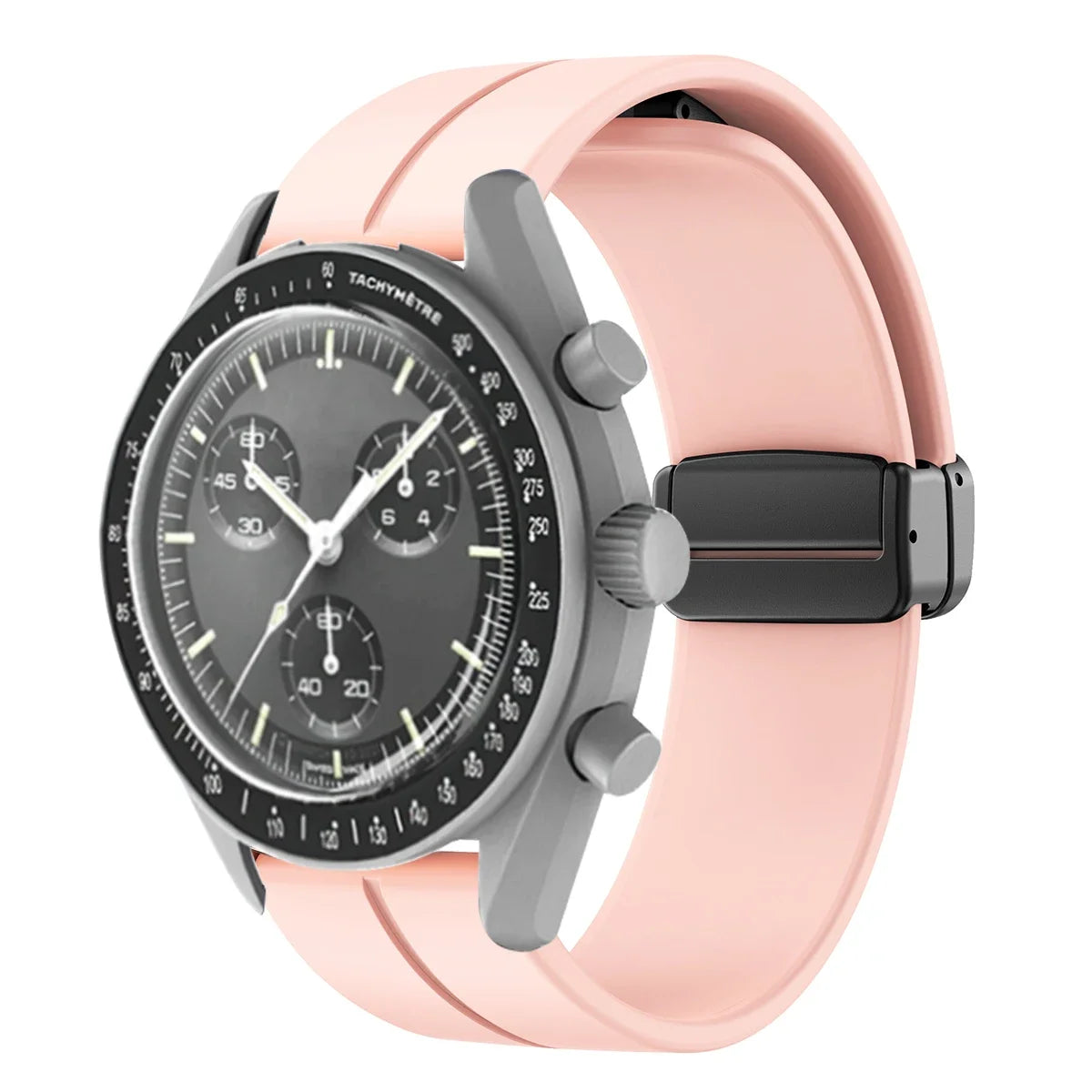 Silicone Strap For Omega X Swatch Joint MoonSwatch Planet Watch Band Metal Magnetic Buckle Wristband Replacement Bracelet Correa