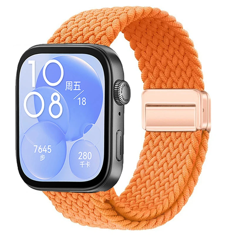 Magnetic Buckle Strap for Huawei Watch Fit 3/4/4 Pro Nylon Loop Bracelet Correa for Huawei Watch Fit 5/Fit 5 Pro Smart Wristband