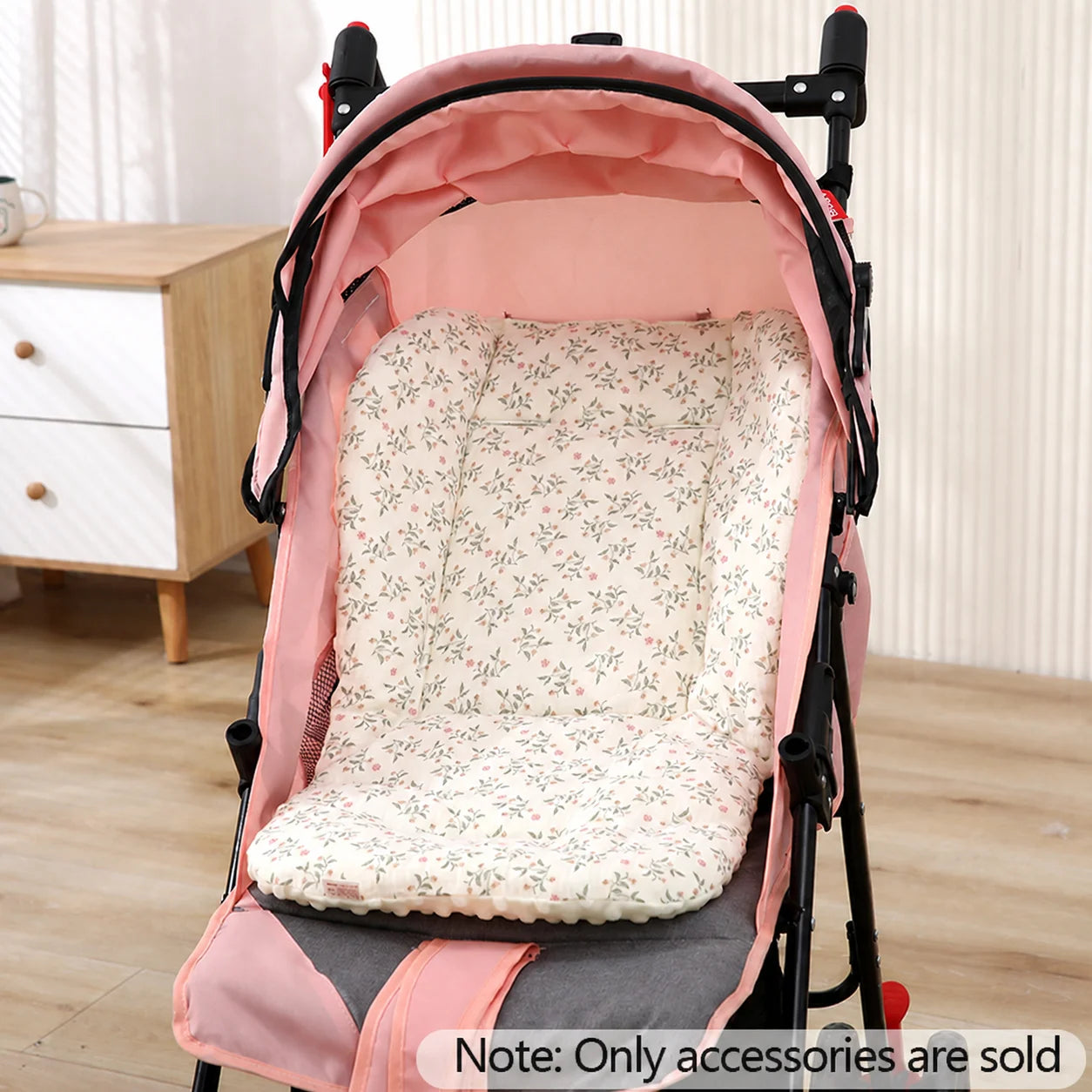 Baby Stroller Cushion, Baby Stroller Cotton Pad, Stroller Seat Cushion, Baby Car Seat Liner, Breathable Stroller Accessories, Suitable for Both Boys and Girls