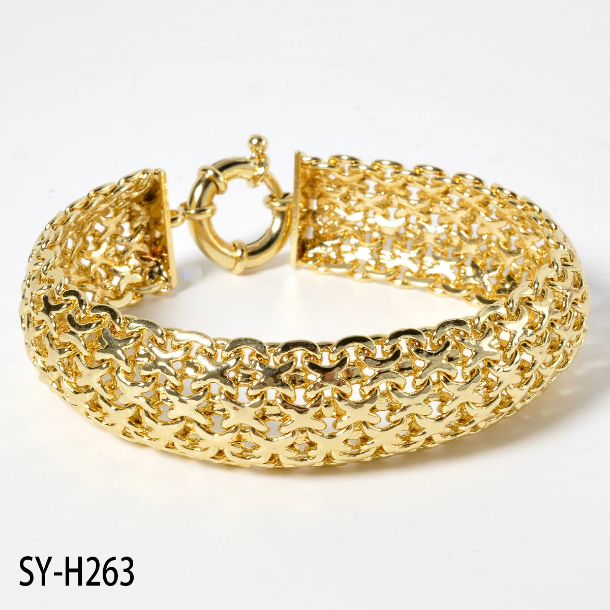 New 18MM Wide Copper Chain Bracelet Unisex 18K Gold Plated Wristband Miami Sidewalk Bracelet Punk Hip Hop Jewelry Party Gift