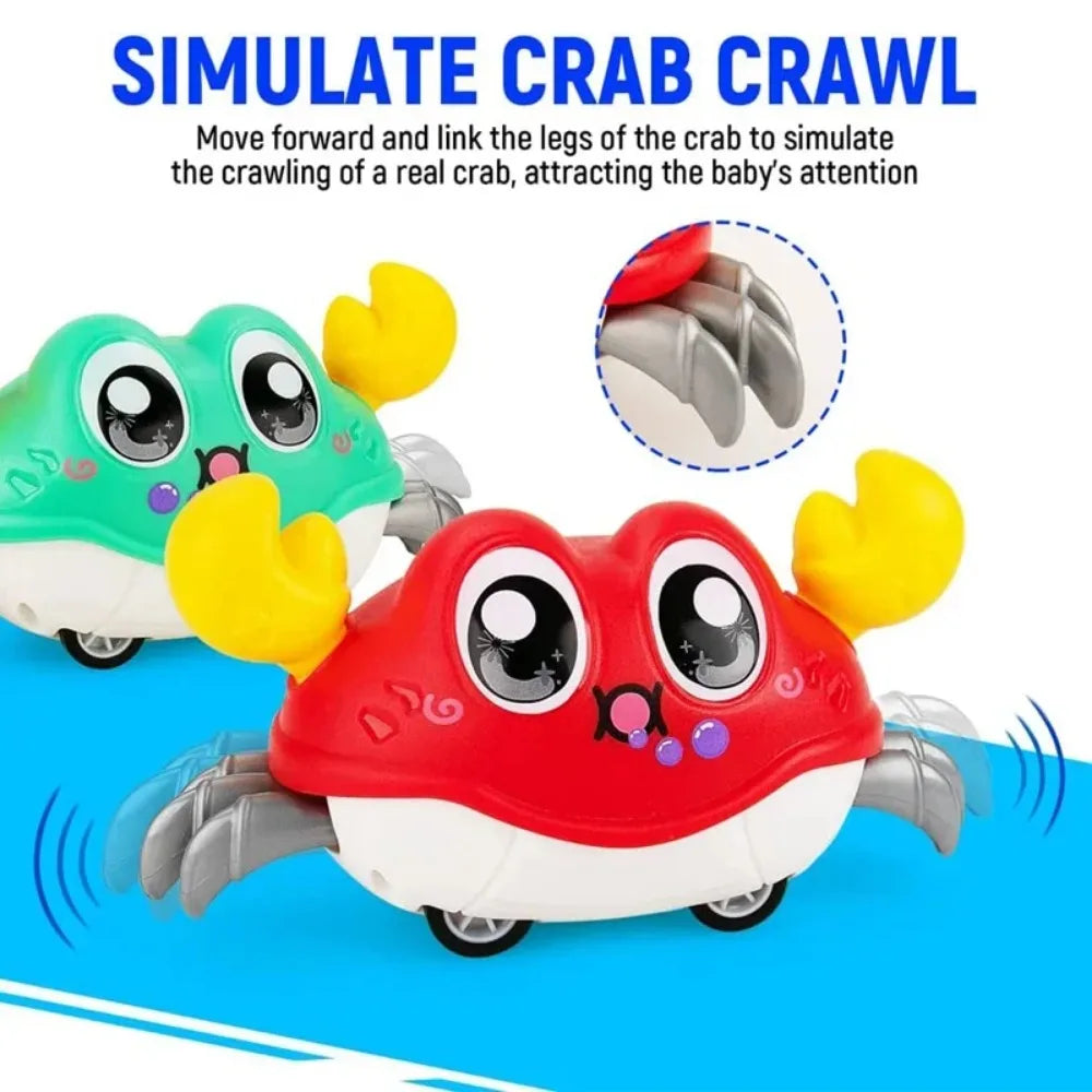 Children's Fun Double Return Force Left and Right Shake Simulation Crab Toy Baby Running Bubble Simulation Crab Crawling